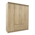 Dulap Olympus cu 4 usi si sertare, Alb - Stejar, 159x57x183 cm - 123-000231