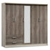 Dulap Olympus cu 5 usi si sertare cu oglinda, 198x57x183 cm - 123-000024