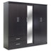 Dulap Olympus cu 5 usi si sertare cu oglinda, 198x57x183 cm - 123-000047
