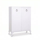 Dulap Pantofi SHC-1020-DD-1 Home Collection® Country, 2 usi Lake Alb, 5 rafturi, 80x108x34 cm