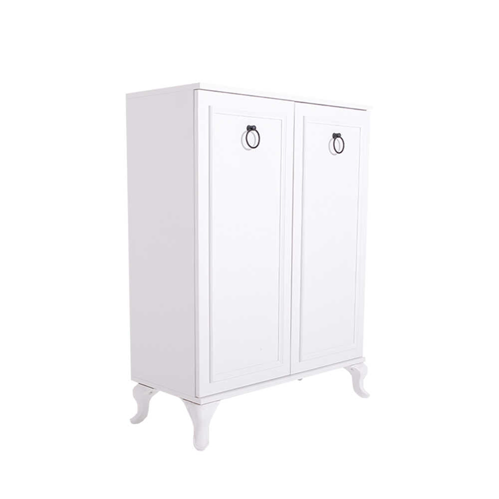 Dulap Pantofi SHC-1020-DD-1 Home Collection® Country, 2 usi Lake Alb, 5 rafturi, 80x108x34 cm