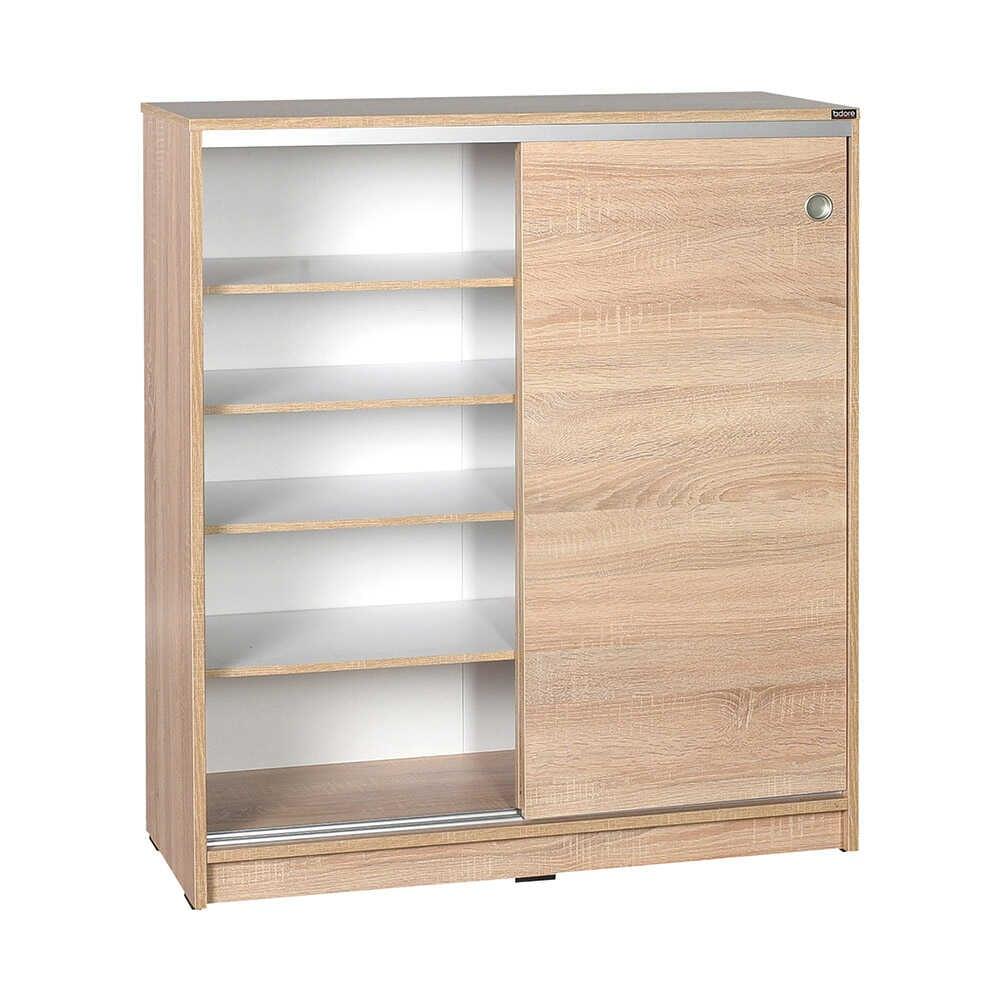 Dulap Pantofi ADR-322-BB-1 Home Collection® Diamond, 2 usi glisante, 5 rafturi, Alb - Natur, 91x105x37 cm - Natur | SKU: ADR-322-SS-1
