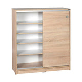 Dulap Pantofi ADR-322-BB-1 Home Collection® Diamond, 2 usi glisante, 5 rafturi, Alb - Natur, 91x105x37 cm - Natur | SKU: ADR-322-SS-1