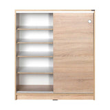 Dulap Pantofi ADR-322-BB-1 Home Collection® Diamond, 2 usi glisante, 5 rafturi, Alb - Natur, 91x105x37 cm - Natur | SKU: ADR-322-SS-1