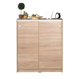 Dulap Pantofi ADR-322-BB-1 Home Collection® Diamond, 2 usi glisante, 5 rafturi, Alb - Natur, 91x105x37 cm - Natur | SKU: ADR-322-SS-1