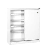 Dulap Pantofi ADR-322-BB-1 Home Collection® Diamond, 2 usi glisante, 5 rafturi, Alb - Natur, 91x105x37 cm - Alb | SKU: ADR-322-BB-1, ADR-322-SS-1
