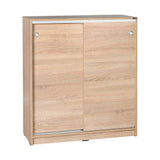 Dulap Pantofi ADR-322-BB-1 Home Collection® Diamond, 2 usi glisante, 5 rafturi, Alb - Natur, 91x105x37 cm - Natur | SKU: ADR-322-SS-1