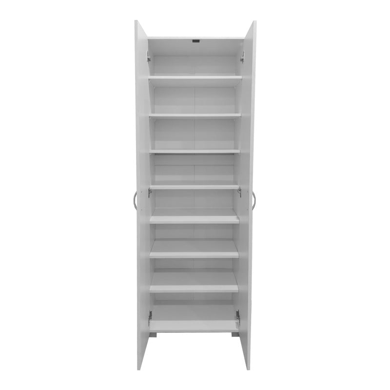 Dulap pantofi cu functie organizare Racka, Lemn, Diverse culori, 58x34x186 cm - Alb