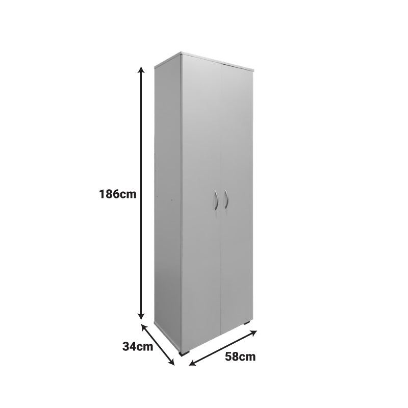 Dulap pantofi cu functie organizare Racka, Lemn, Diverse culori, 58x34x186 cm - Alb