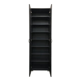 Dulap pantofi cu functie organizare Racka, Lemn, Diverse culori, 58x34x186 cm - Antracit