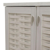 Dulap pantofi Mantam 12 perechi, 78x40x92 cm - Alb