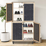 Dulap pantofi Ronan, 71x35x122 cm - Natur