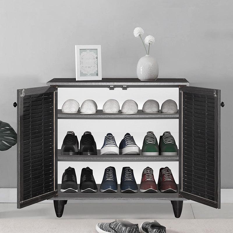 Dulap pantofi Ronan, 71x35x66 cm - Negru