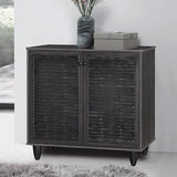 Dulap pantofi Ronan, 71x35x66 cm - Negru