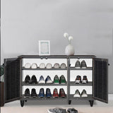 Dulap pantofi Ronan, 105x35x66 cm - Negru