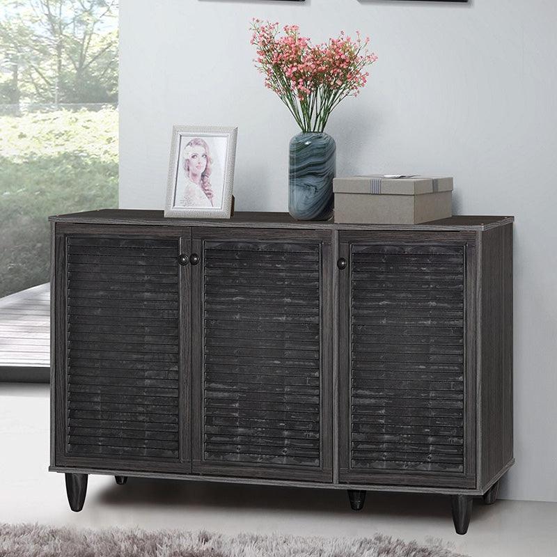 Dulap pantofi Ronan, 105x35x66 cm - Negru