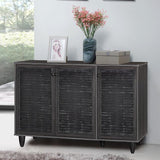 Dulap pantofi Ronan, 105x35x66 cm - Negru