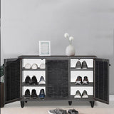 Dulap pantofi Ronan, 105x35x66 cm - Negru