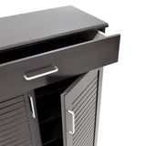Dulap pantofi MDF Sante, 20 perechi, 80 x 37 x 123 cm - Negru
