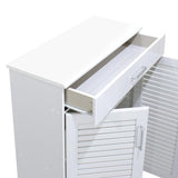 Dulap pantofi MDF Sante, 20 perechi, 80 x 37 x 123 cm - Alb