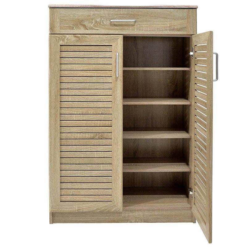 Dulap pantofi MDF Sante, 20 perechi, 80 x 37 x 123 cm - Sonoma