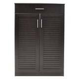 Dulap pantofi MDF Sante, 20 perechi, 80 x 37 x 123 cm - Negru