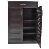 Dulap pantofi MDF Sante, 20 perechi, 80 x 37 x 123 cm - Negru