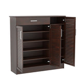 Dulap pantofi Sante 30 perechi, nuc, 120x37x123 cm