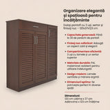 Dulap pantofi Sante 30 perechi, nuc, 120x37x123 cm