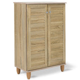 Dulap pantofi Santi, 10 - 12 perechi, Nuc - Stejar, 60x35x92 cm - Stejar