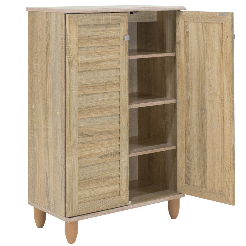 Dulap pantofi Santi, 10 - 12 perechi, Nuc - Stejar, 60x35x92 cm - Stejar