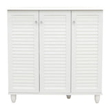 Dulap pentru încaltaminte Santo pentru 16 perechi, Lemn, Alb, 89x34x91 cm