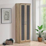 Pantofar Sante, sonoma - maro - nuc - alb - antracit, 60x37x183 cm - Pantofar Sante Pakketo, sonoma - maro - nuc - alb - antracit, 60x37x183 cm - 123-000254