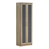 Pantofar Sante, sonoma - maro - nuc - alb - antracit, 60x37x183 cm - Stejar