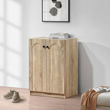 Dulap pentru pantofi cu functie de organizare, Ambera, lemn, sonoma, 60x36x81 cm