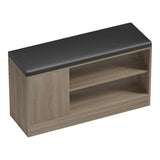 Dulap pentru pantofi cu scaun Deboule, 90x30x46 cm - Stejar