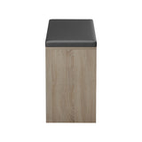 Dulap pentru pantofi cu scaun Deboule, 90x30x46 cm - Stejar