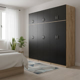 Dulap Athos II cu 6 usi si loft, 240x42x240 cm - Dulap Athos II cu 6 usi si loft, 240x42x240 cm - 383-000288