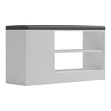 Dulap pentru pantofi cu scaun Deboule, 90x30x46 cm - Alb