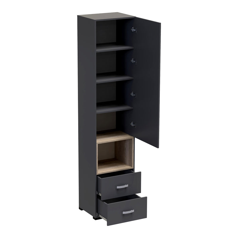 Dulap soldat Toscana, Antracit, 50x42x222 cm