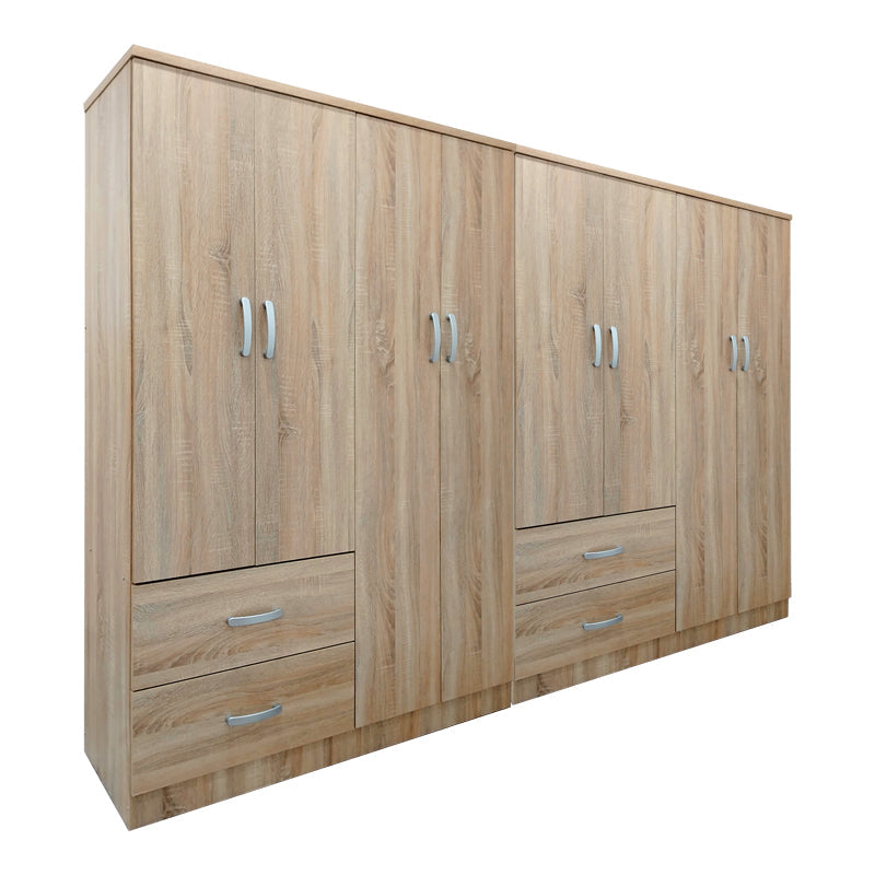 Dulap Lego cu 8 usi, 241x42x181 cm - Stejar