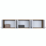 Dulap suspendat 6 usi Svensson, Alb - Nuc Alb, 180x44x38 cm - Nuc Alb