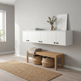Dulap suspendat 6 usi Svensson, Alb - Nuc Alb, 180x44x38 cm - Alb