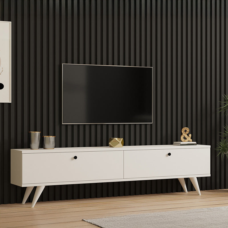 Dulap TV, alb elegant, 160x25x40 cm