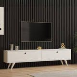 Dulap TV, alb elegant, 160x25x40 cm