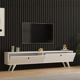 Dulap TV, alb elegant, 160x25x40 cm