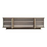 Dulap TV cu gri-bej Zafore, Lemn, 180x33x50 cm