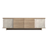 Dulap TV cu gri-bej Zafore, Lemn, 180x33x50 cm