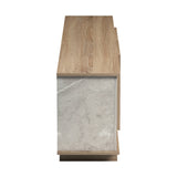 Dulap TV cu gri-bej Zafore, Lemn, 180x33x50 cm