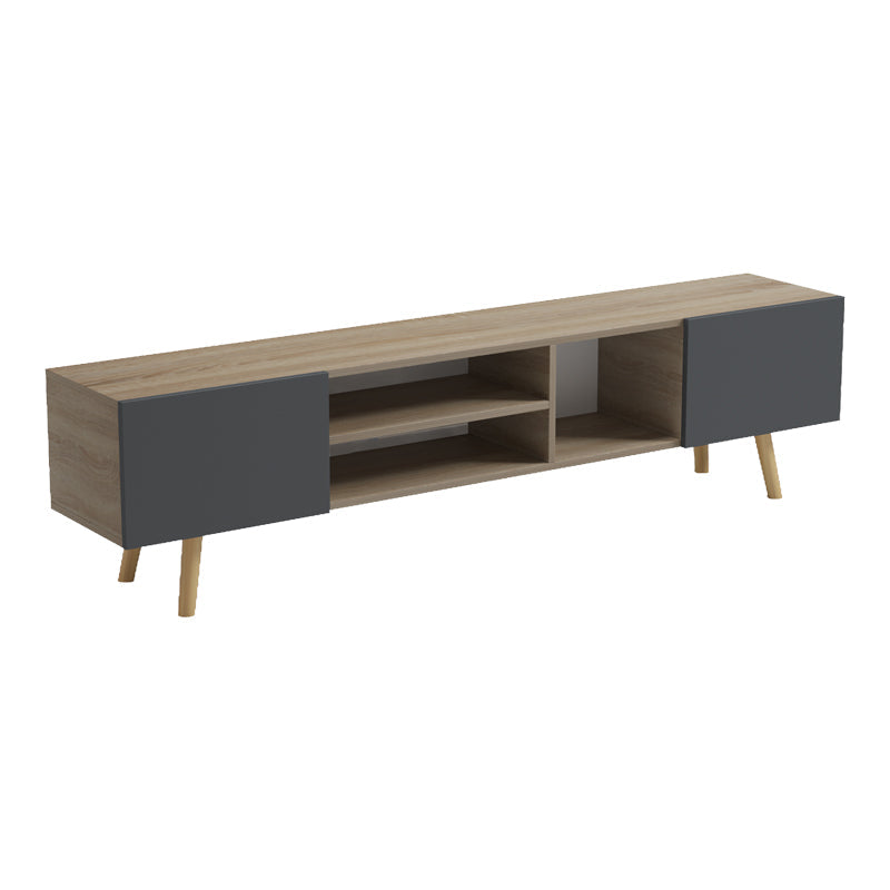 Dulap TV cu rafturi Osclo, Modern, Lemn, Sonoma-Antracit, 160x30x54 cm